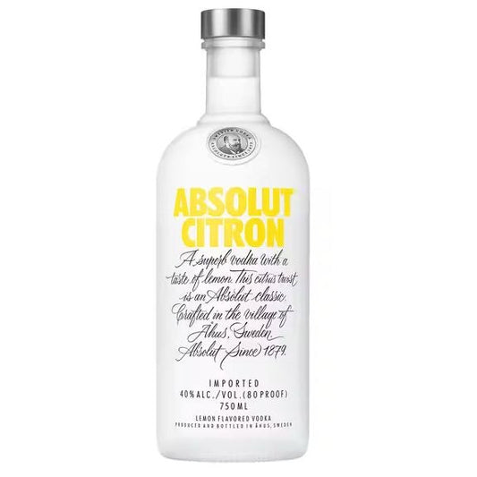 Absolut Citron Lemon Flavored Vodka 750ml