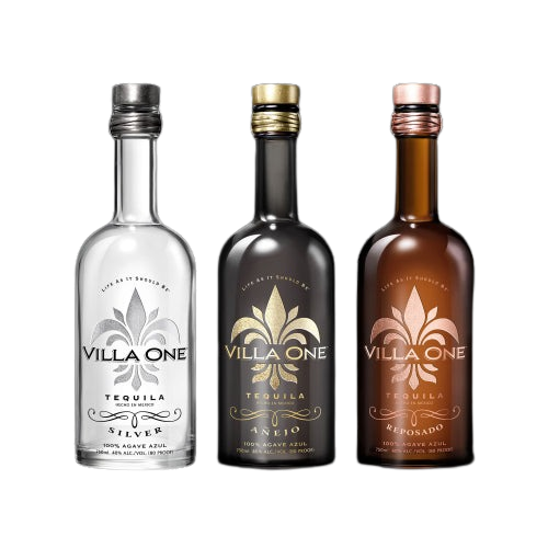 Villa One Silver Anejo Reposado Tequila Bundle (750ml)