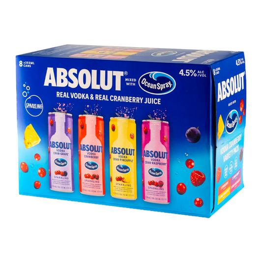 Absolut / Ocean Spray Sparkling Vodka & Real Canberry Juice (8x355ml)