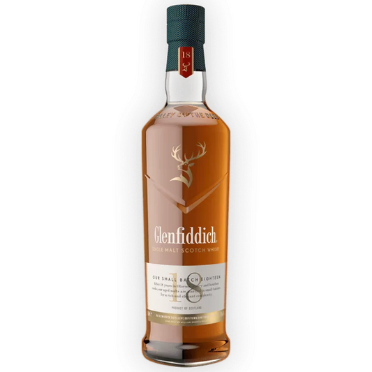 Glenfiddich 18 Year Small Batch Eighteen Single Malt Scotch Whisky (750ml)