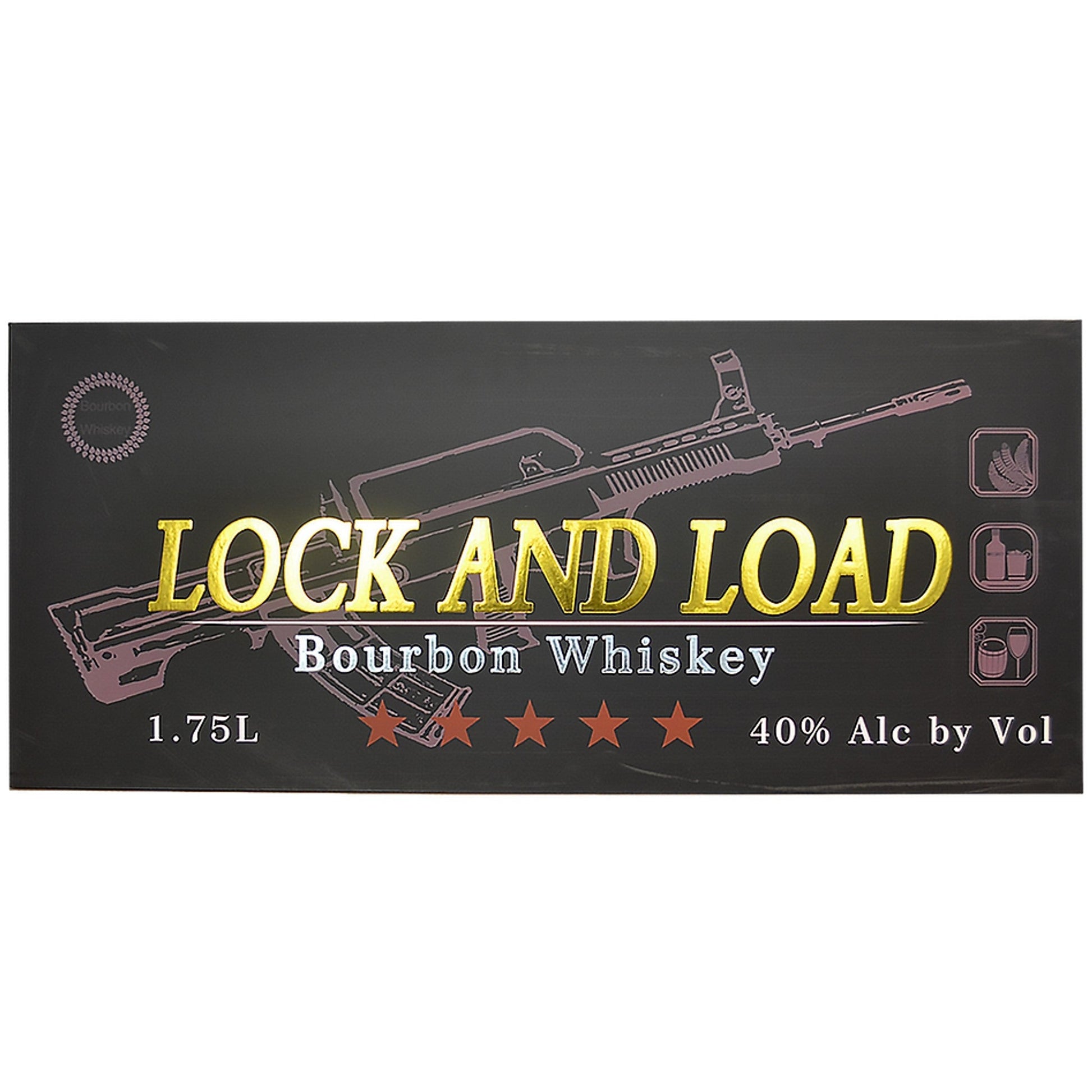 Lock and Load Rifle Shaped Bourbon Whiskey (1.75L)