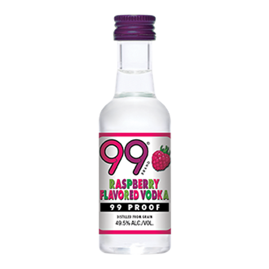 99 Brand Raspberries Flavored Vodka Liqueur (12x50ml)