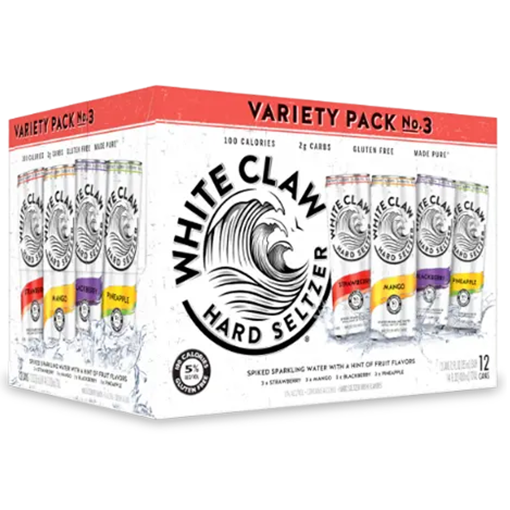 White Claw Variety Pack No.3 Hard Seltzer (12pk)